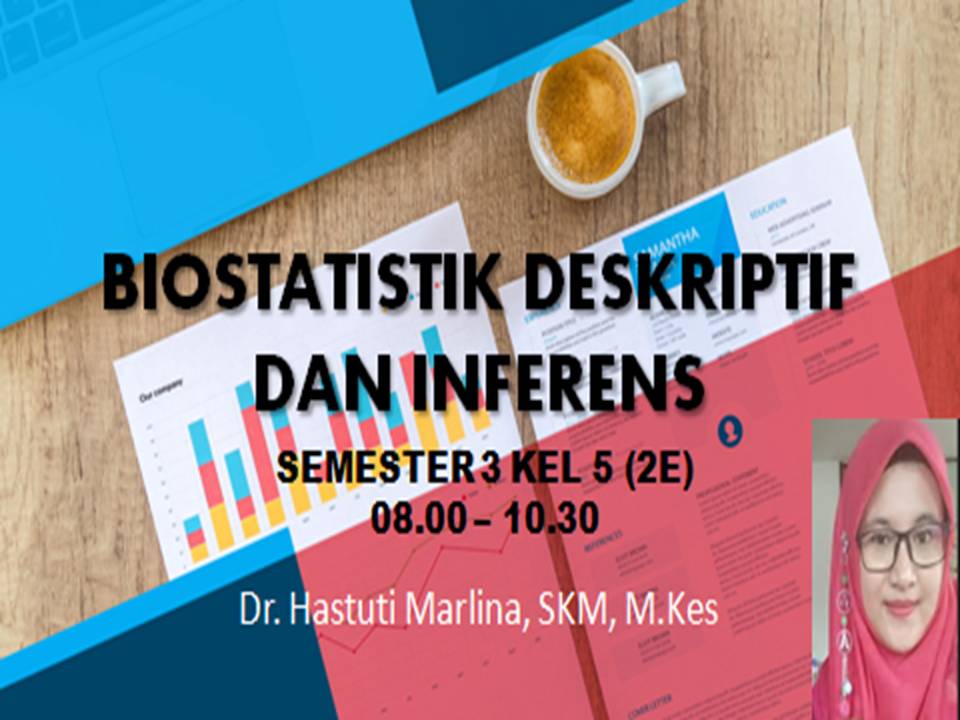 Dr. Hastuti Marlina, SKM, M.Kes; Biostatistik Deskriptif/Inferens; Semester 3 Kelompok 5 (2E)